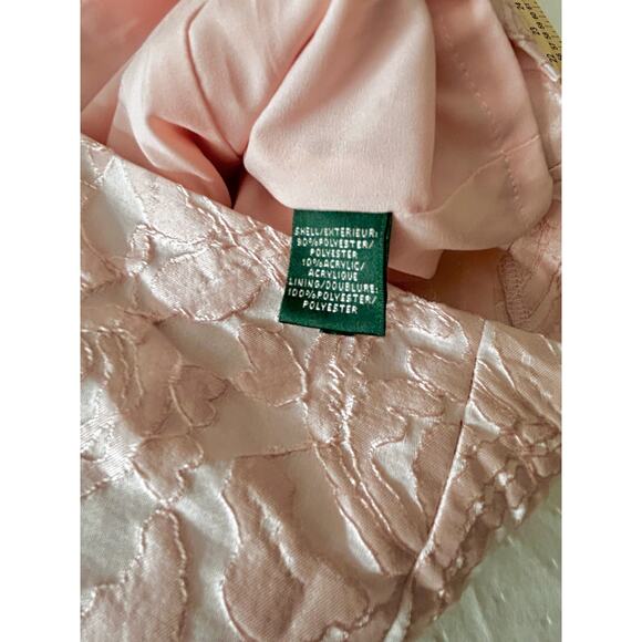 Ralph Lauren Y2K Soft Pink Floral Ruched Elegant Timeless Sheath Dress Size 10 - Picture 10 of 10